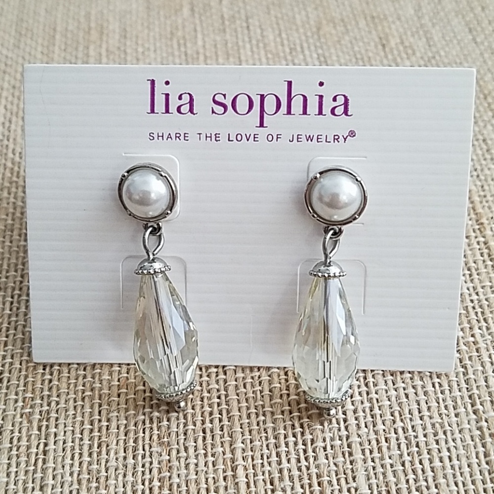 LIA SOPHIA - BRAND NEW - pearl & crystal drops